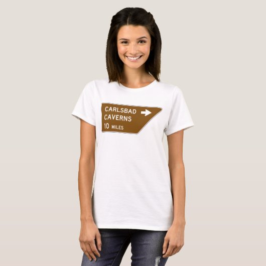 Carlsbad Caverns Zeichen T-Shirt (Vorne ganz)