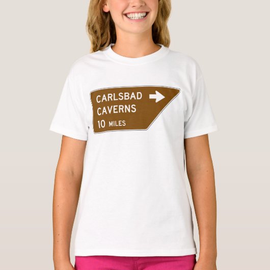 Carlsbad Caverns Zeichen T-Shirt (Vorderseite)