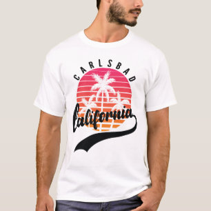 Carlsbad, Kalifornien Retro Sunset Men's T - Shirt