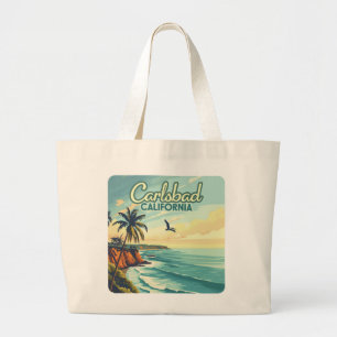 Carlsbad Kalifornien San Diego Beach Vintage Jumbo Stoffbeutel