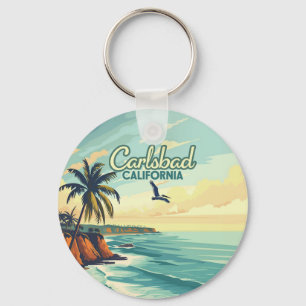Carlsbad Kalifornien San Diego Beach Vintage Schlüsselanhänger