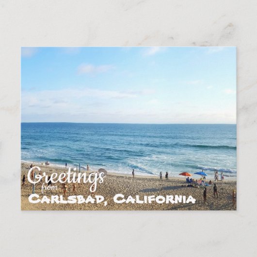 Carlsbad Staat Beach California Postkarte (Vorderseite)
