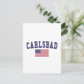 Carlsbad US-Flagge Postkarte (Stehend Vorderseite)