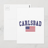 Carlsbad US-Flagge Postkarte (Vorne/Hinten)