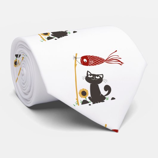 Carlstromer Happy Cat - Wählen Sie die Hintergrund Krawatte (Gerollt)