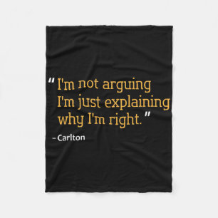 Carlton Gift Zitat Funny Geburtstag Personalisiert Fleecedecke