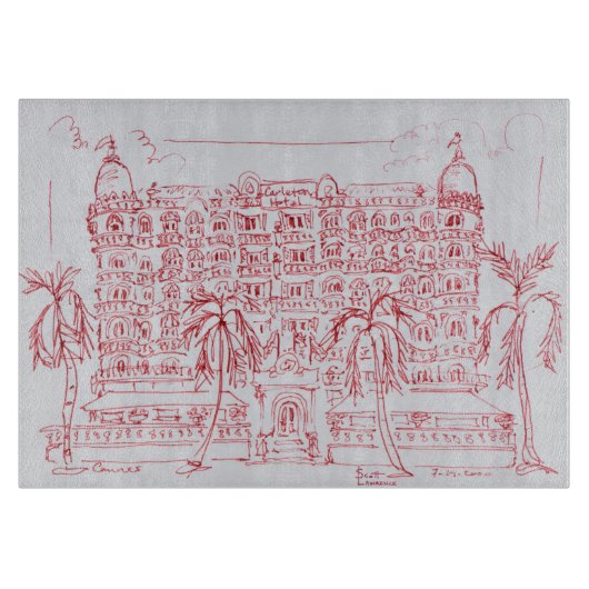 Carlton Hotel, Cannes, Frankreich Schneidebrett (Vorderseite)