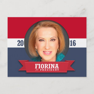 Carly Fiorina für Präsident 2016 Postkarte