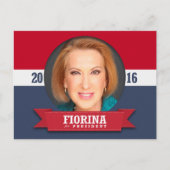 Carly Fiorina für Präsident 2016 Postkarte (Vorderseite)