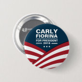 Carly Fiorina für Präsidenten 2016 Button (Vorne & Hinten)