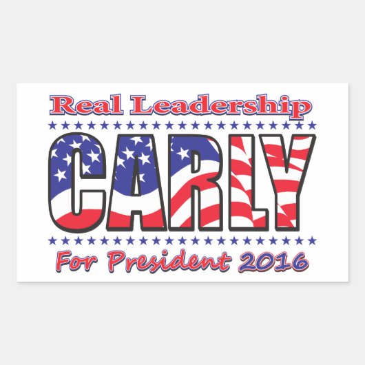 Carly Fiorina Rechteckiger Aufkleber (Vorderseite)