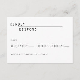 Carly Modern RSVP Card Einladung