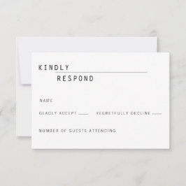 Carly Modern RSVP Card Einladung