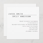 Carly Modern Wedding Einladung (Vorne/Hinten)