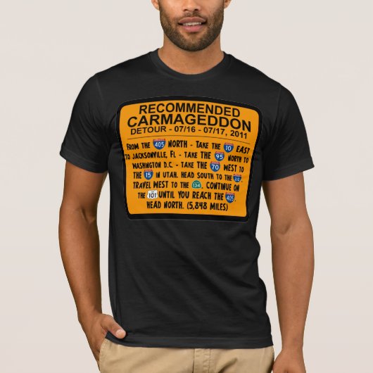 Carmageddon - empfohlener Umweg T-Shirt (Vorderseite)