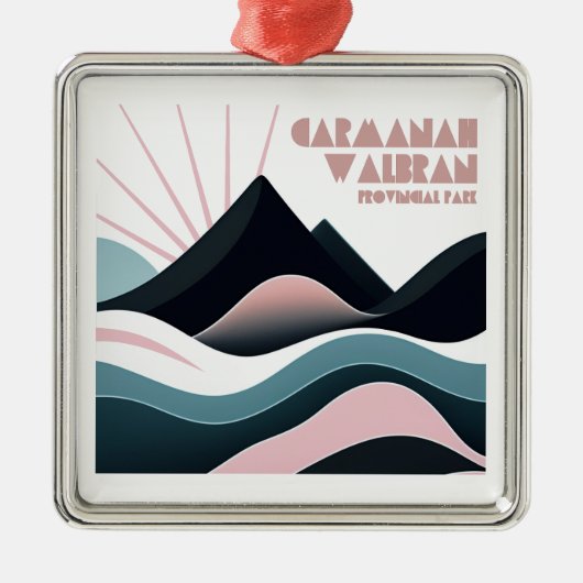 Carmanah Walbran Provincial Park Colored Hills Ornament Aus Metall (Vorne)