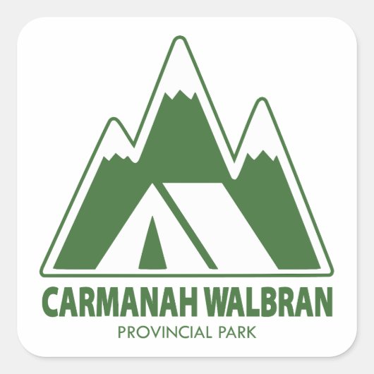 Carmanah Walbran Provincial Park Mountains Camping Quadratischer Aufkleber (Vorderseite)