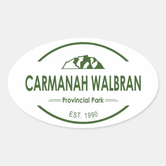 Carmanah Walbran Provincial Park Ovaler Aufkleber (Vorderseite)