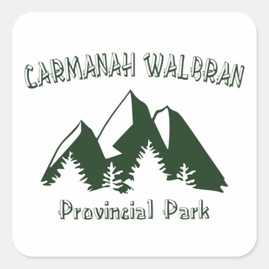 Carmanah Walbran Provincial Park Quadratischer Aufkleber (Vorderseite)
