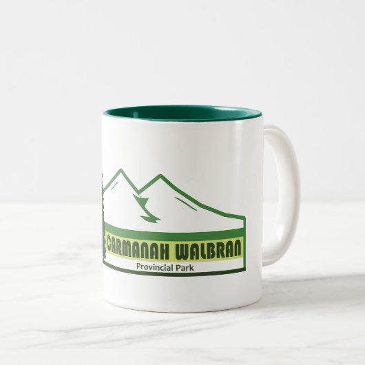 Carmanah Walbran Provinzpark Grüne Streifen Zweifarbige Tasse (VorderseiteRechts)