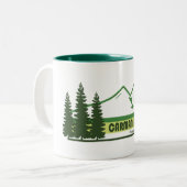 Carmanah Walbran Provinzpark Grüne Streifen Zweifarbige Tasse (Vorderseite Links)