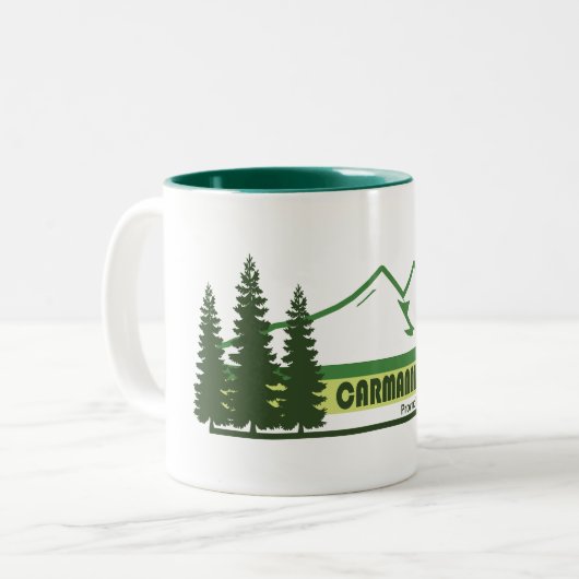 Carmanah Walbran Provinzpark Grüne Streifen Zweifarbige Tasse (Vorderseite Links)