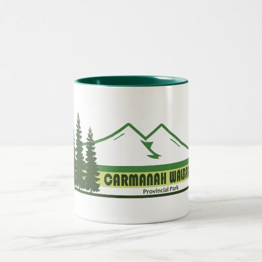 Carmanah Walbran Provinzpark Grüne Streifen Zweifarbige Tasse (Mittel)