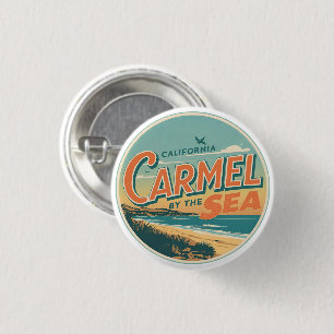 Carmel am Meer Strand Kalifornien Pazifikküste Button