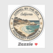 Carmel am Meeresstrand Kalifornien Pazifikküste Aufkleber (Blatt)