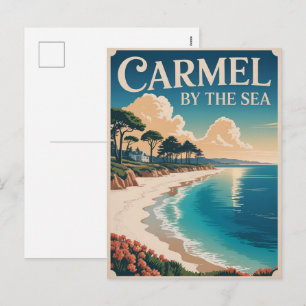 Carmel am Meeresstrand Kalifornien Pazifikküste Feiertagspostkarte