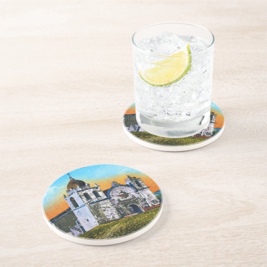 Carmel Auftrag Sandstein Untersetzer (Seite)