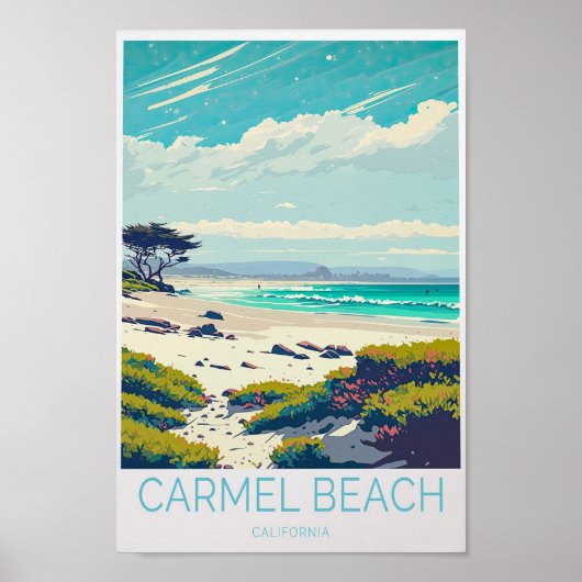 Carmel Beach California Travel Poster (Vorne)