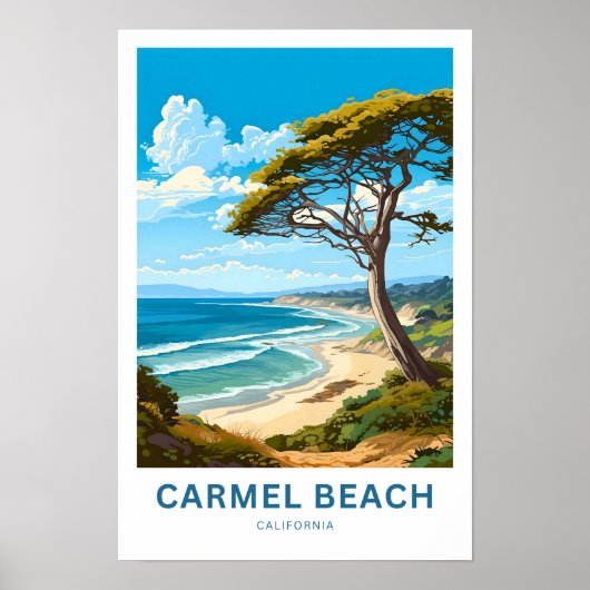 Carmel Beach California Travel Print Poster (Vorne)