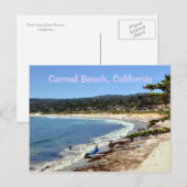 Carmel Beach Landschaftlich California Postcard Postkarte (Vorne/Hinten)