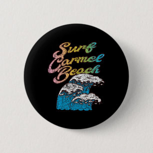 Carmel Beach, Surf Retro Vintage 60er 70er Stil  Button