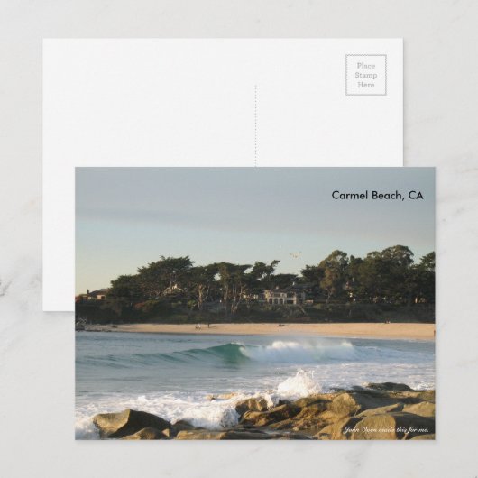 Carmel Beach von John Oven Postkarte (Vorne/Hinten)