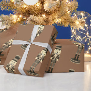 Carmel Brauner Nussknacker Soldat Geschenkpapier