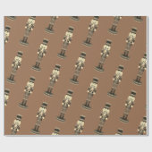Carmel Brown Nutcracker Soldier  Geschenkpapier (Flach)