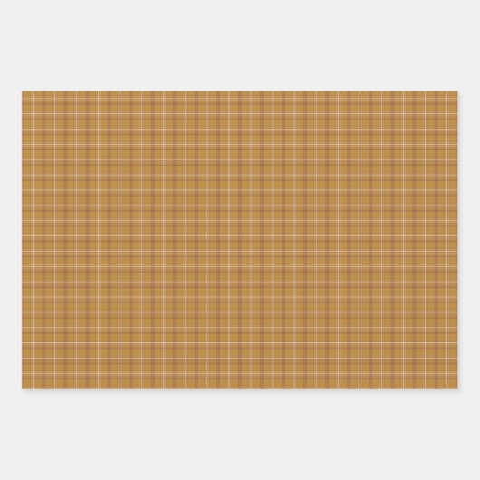 Carmel Brown Plaid Classic Pattern Geschenkpapier Set (Vorderseite 3)