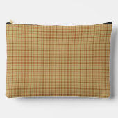 Carmel Brown Plaid Classic Pattern Retro Zubehörtasche (Vorderseite)