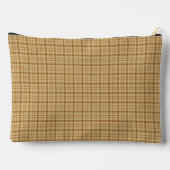 Carmel Brown Plaid Classic Pattern Retro Zubehörtasche (Rückseite)