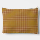 Carmel Brown Plaid Classic Pattern Retro Zubehörtasche (Rückseite)