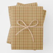 Carmel Burgundy Plaid Classic Pattern Geschenkpapier Set (Beispiel)