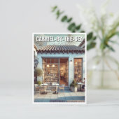 Carmel by Sea Cafe California Postkarte (Stehend Vorderseite)