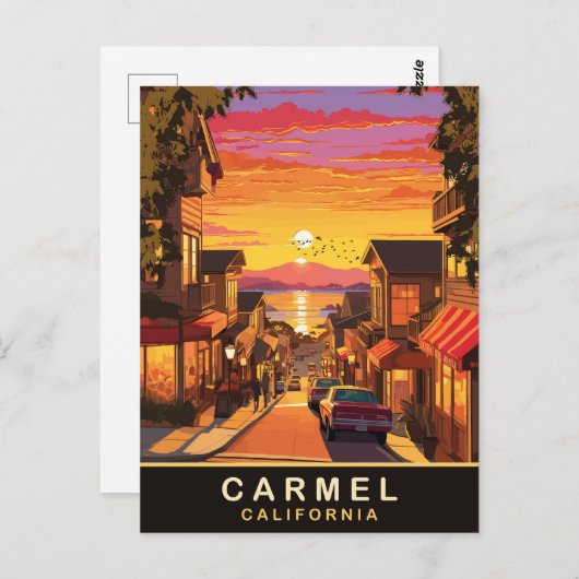 Carmel by Sea, Kalifornien Postkarte (Vorne/Hinten)