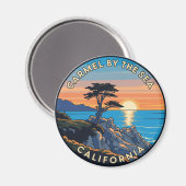 Carmel-by-the-sea-Allone-Zypresse Magnet (Vorderseite/Rückseite)