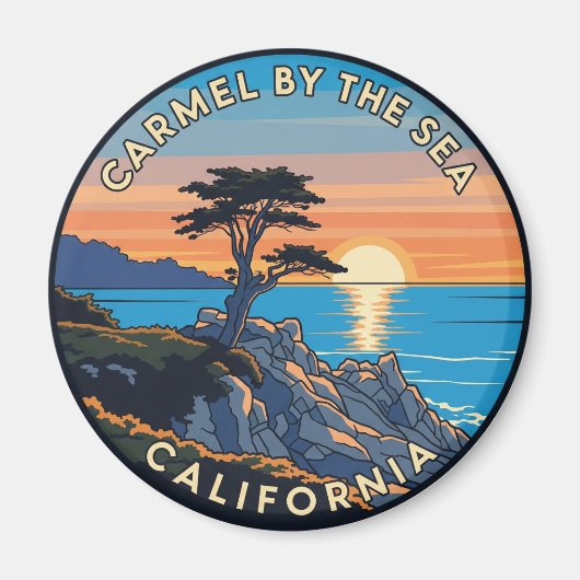 Carmel-by-the-sea-Allone-Zypresse Magnet (Vorne)