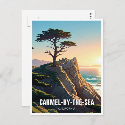 Carmel-by-the-sea-Allone-Zypresse Postkarte (Vorne/Hinten)