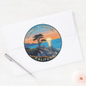 Carmel-by-the-sea-Allone-Zypresse Runder Aufkleber (Umschlag)