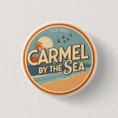 Carmel by the sea beach california pacific coast button (Vorderseite)